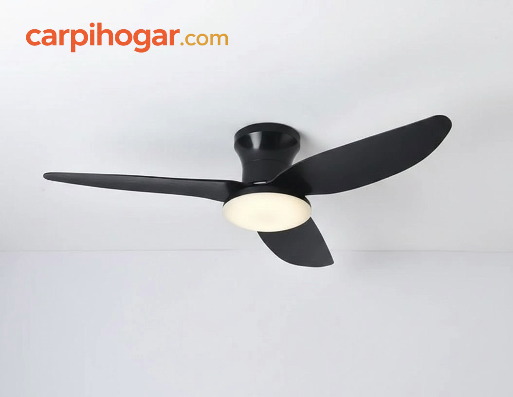 LAMPARA LED 202W CON VENTILADOR DE 3 ASPAS Y CONTROL NEGRA SOBREPONER