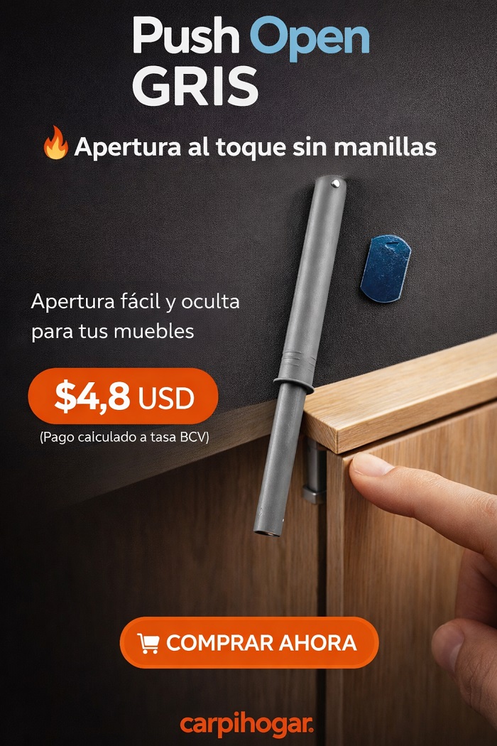 PUSH OPEN DE EMPOTRAR  GRIS