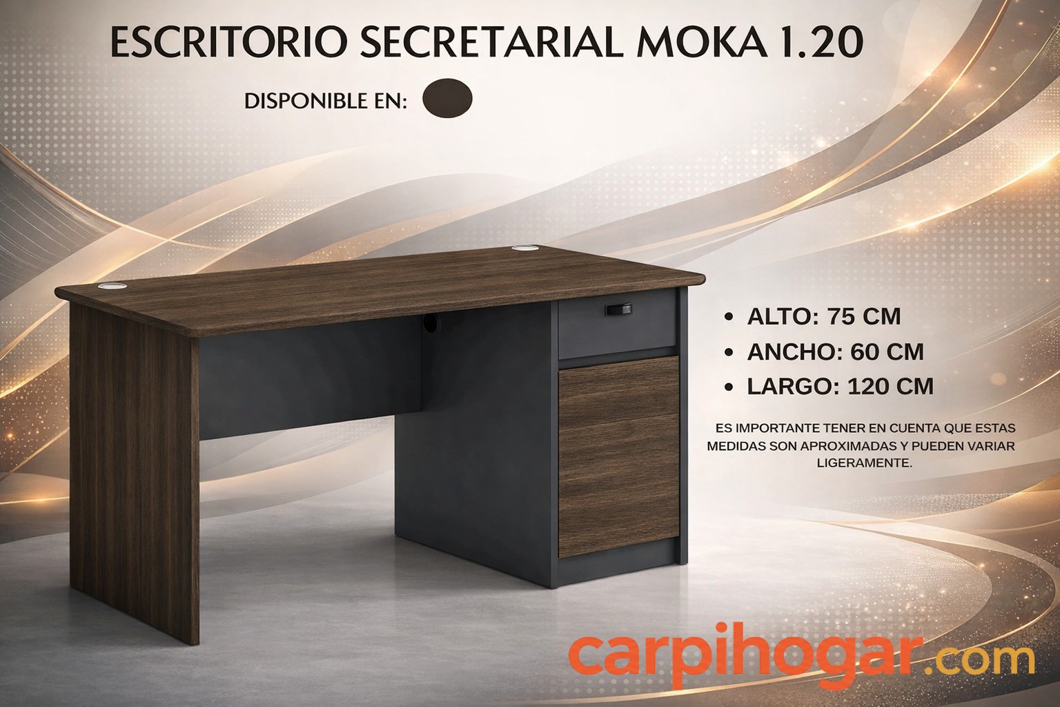 Escritorio Secretarial Moka 1.20 MT