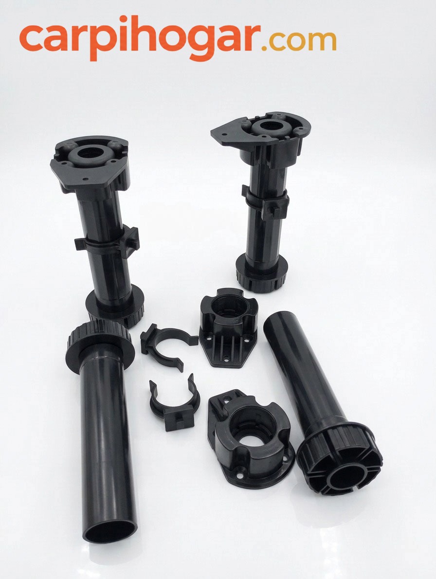 PATA PLASTICA NEGRA CLICK RODAPIE 15CM -UNIDAD