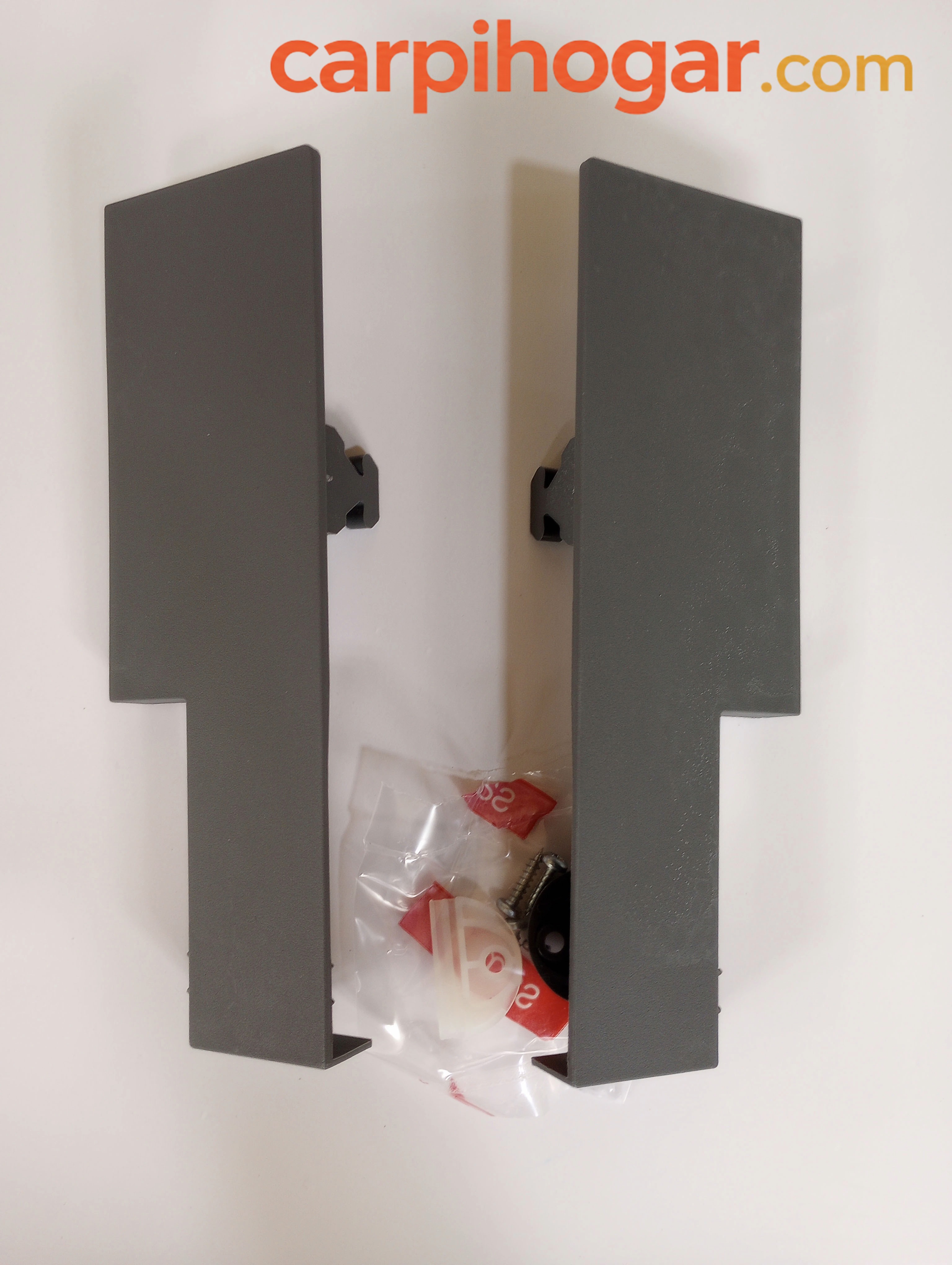 SAMET FLOWBOX CONECTOR L P/FRONTAL GAVETA CON BARRA TIRADOR ANTHRACITE -PAR