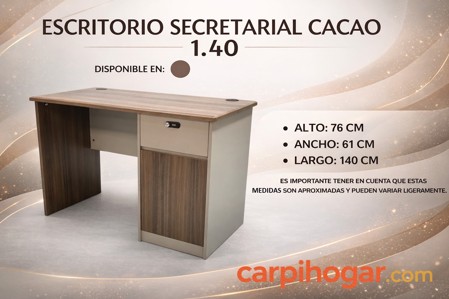 Escritorio Secretarial CACAO 1.40 MT