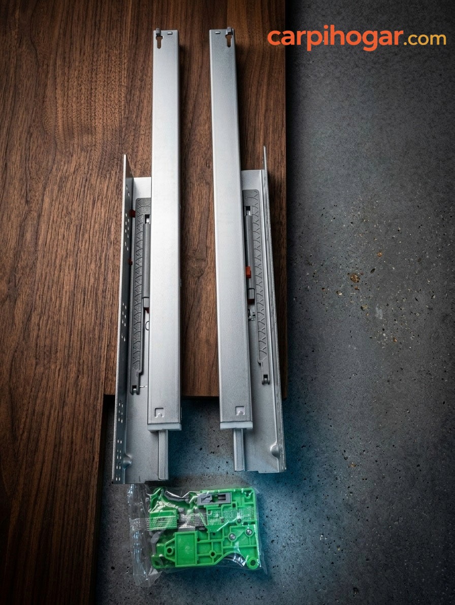 CORREDERAS INVISIBLES CON FRENO 3D 500MM