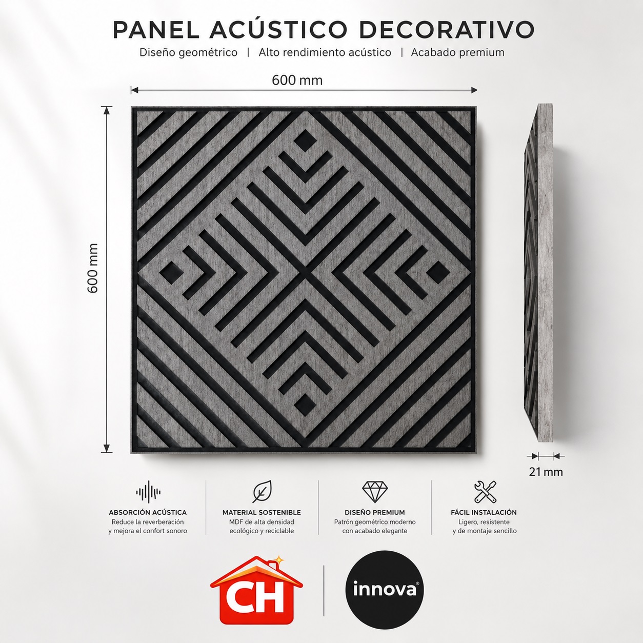 PANEL ACUSTICO DE PARED EW WOOD 023