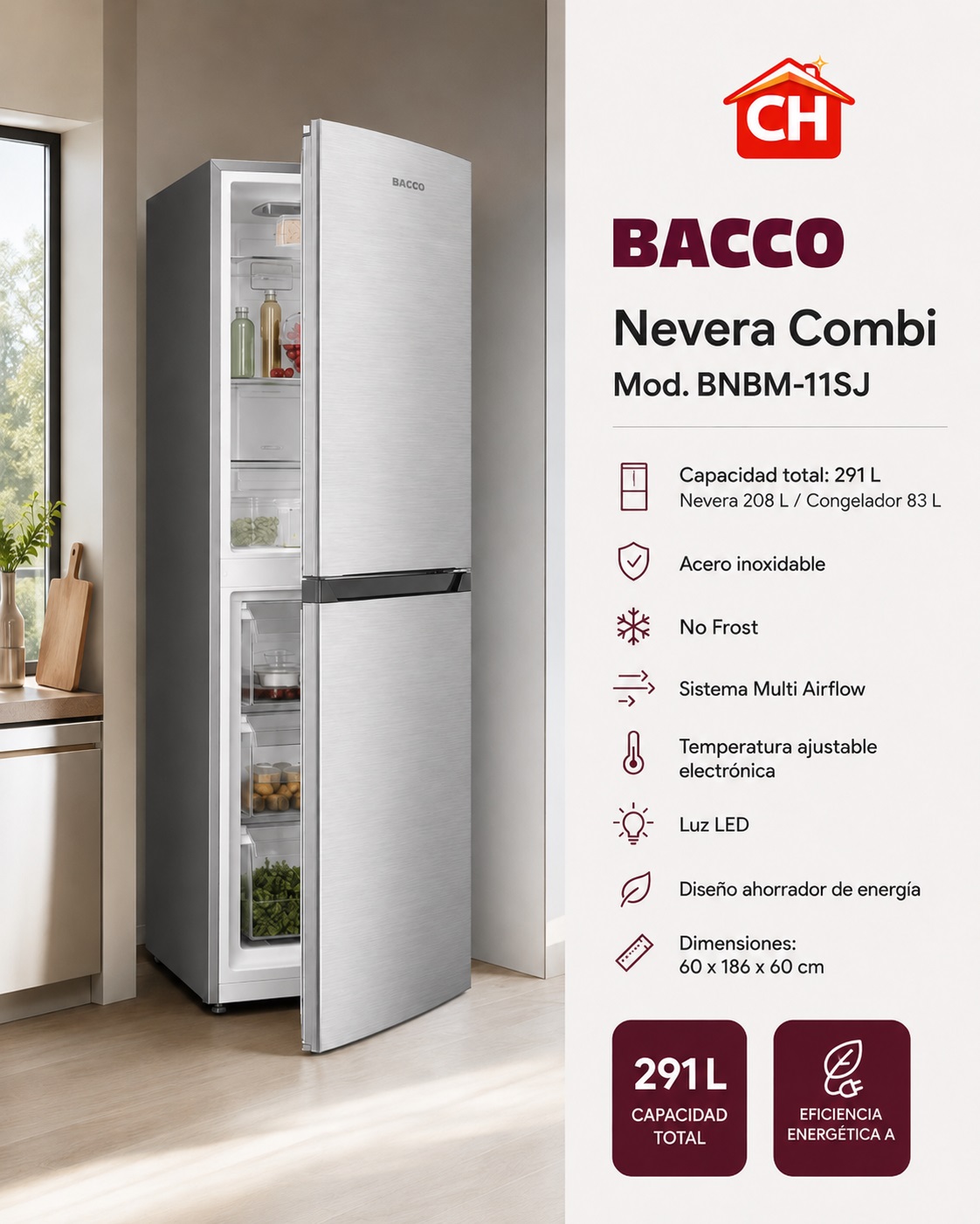 NEVERA COMBI BOTTOM MOUNTED