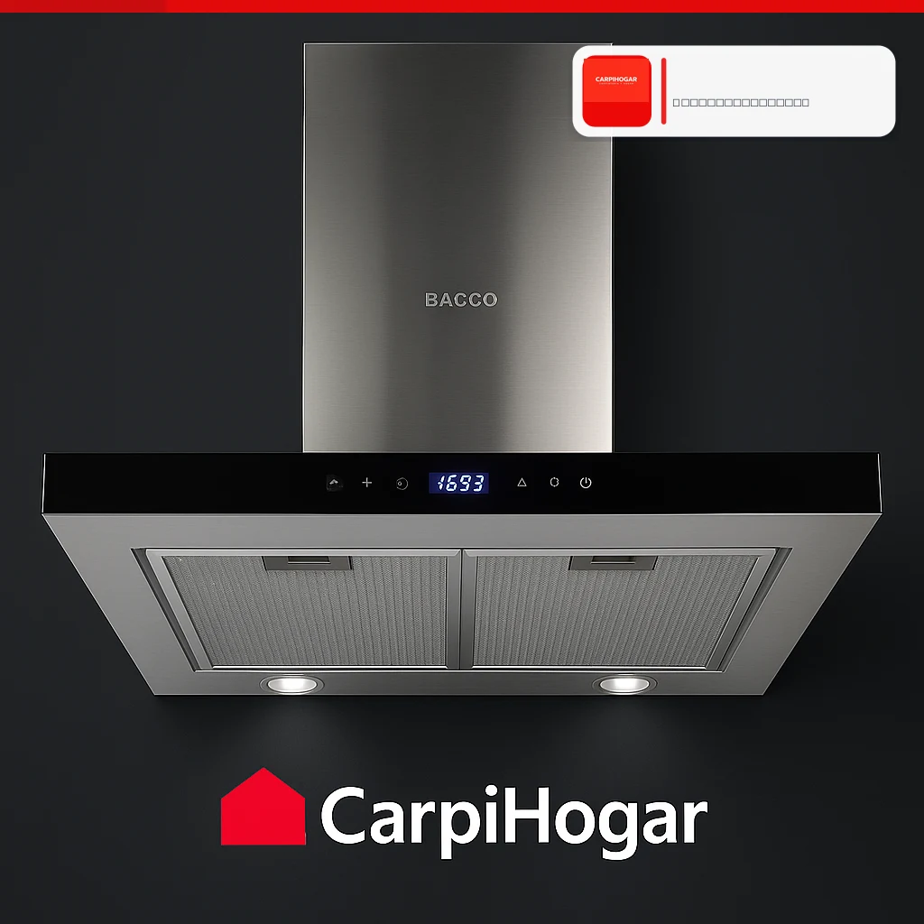 CAMPANA EXTRACTORA DE PARED EN ACERO 75CM