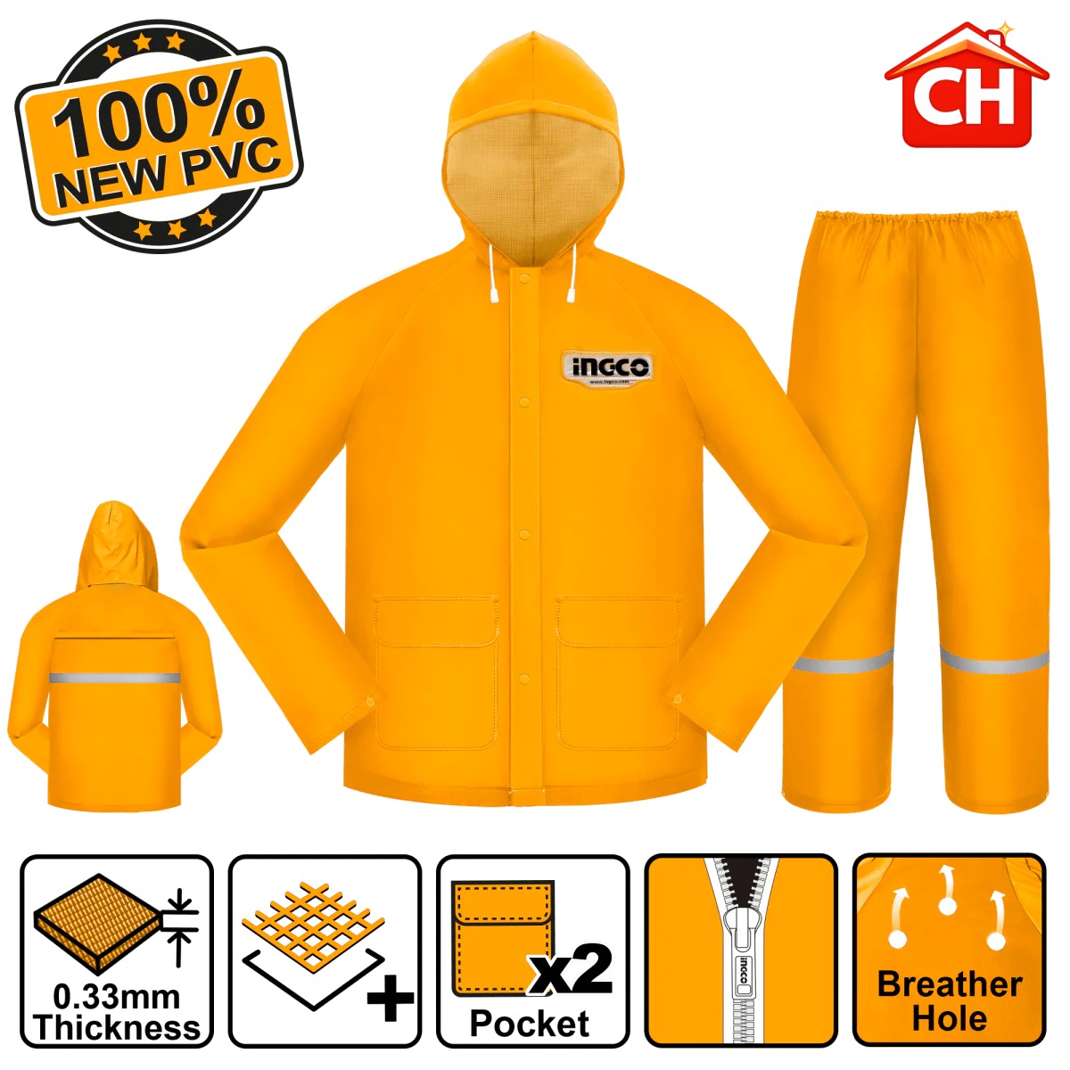 EQUIPO DE LLUVIA TALLA M