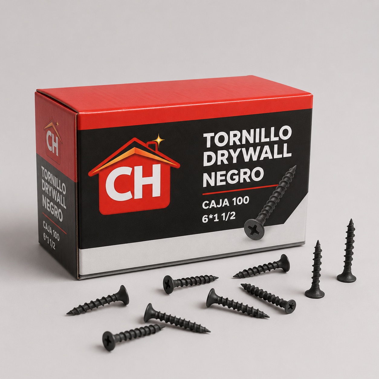 TORNILLO DRYWALL NEGRO  CAJA 100 6*1 1/2