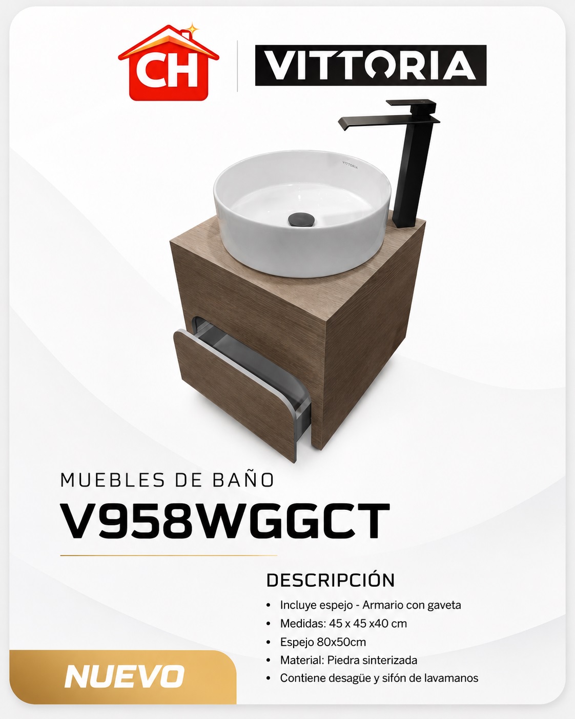 MUEBLE DE BAÑO V958WGGCT