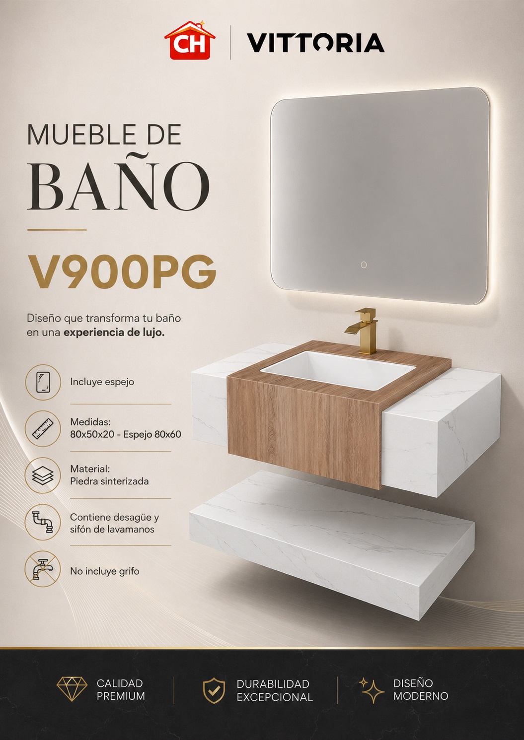 MUEBLE DE BAÑO V900PG