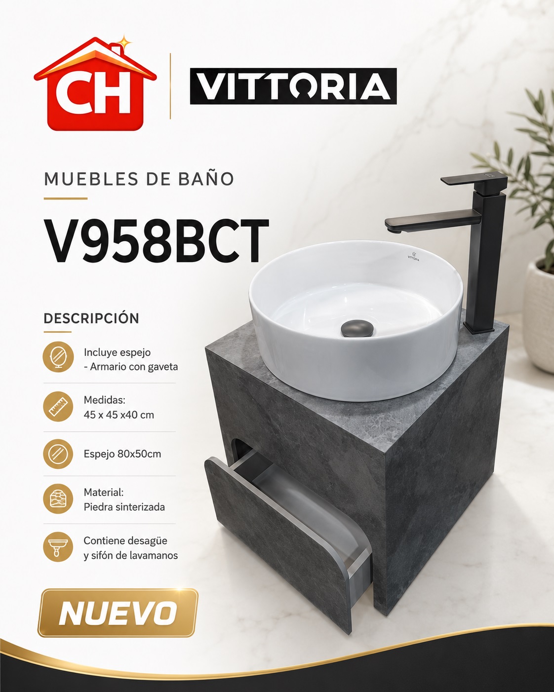 MUEBLE DE BAÑO V958BCT