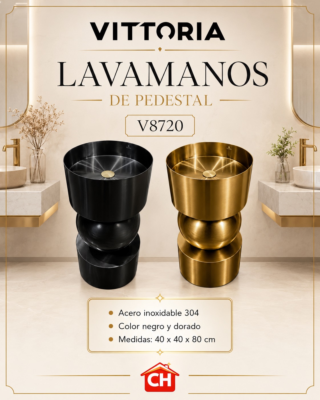 LAVAMANOS DE PEDESTAL V8720
