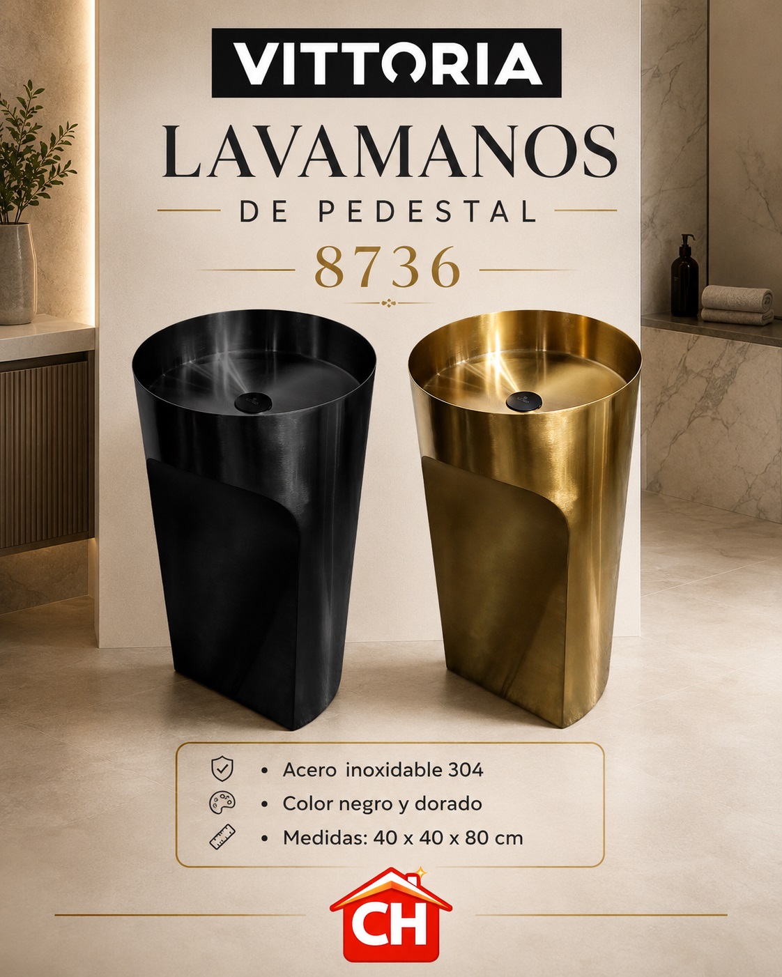 LAVAMANOS DE PEDESTAL 8736