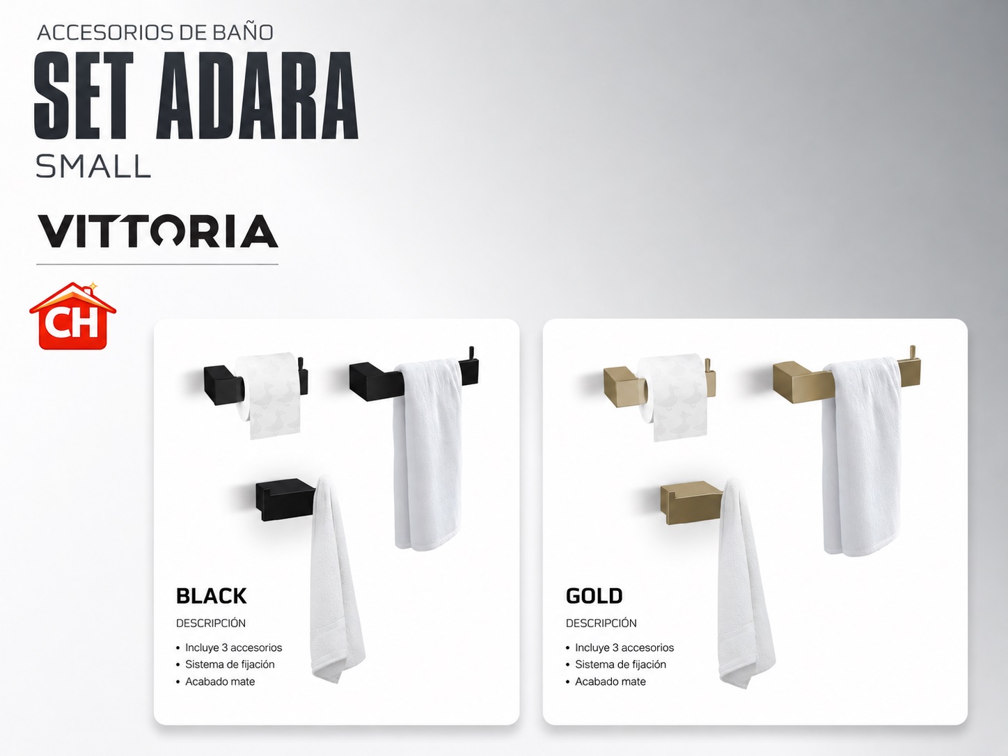 ACCESORIOS DE BAÑO SET ADARA SMALL