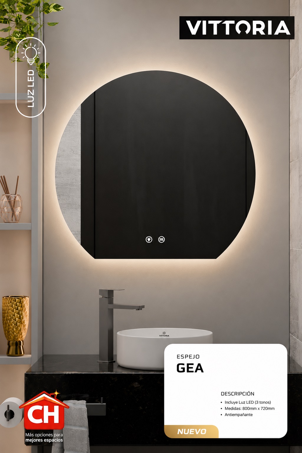 ESPEJO DECORATIVO GEA