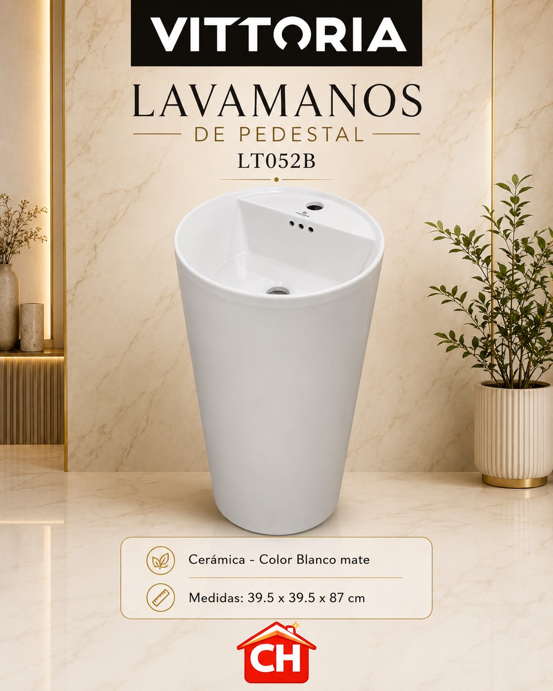 LAVAMANOS DE PEDESTAL LT052B