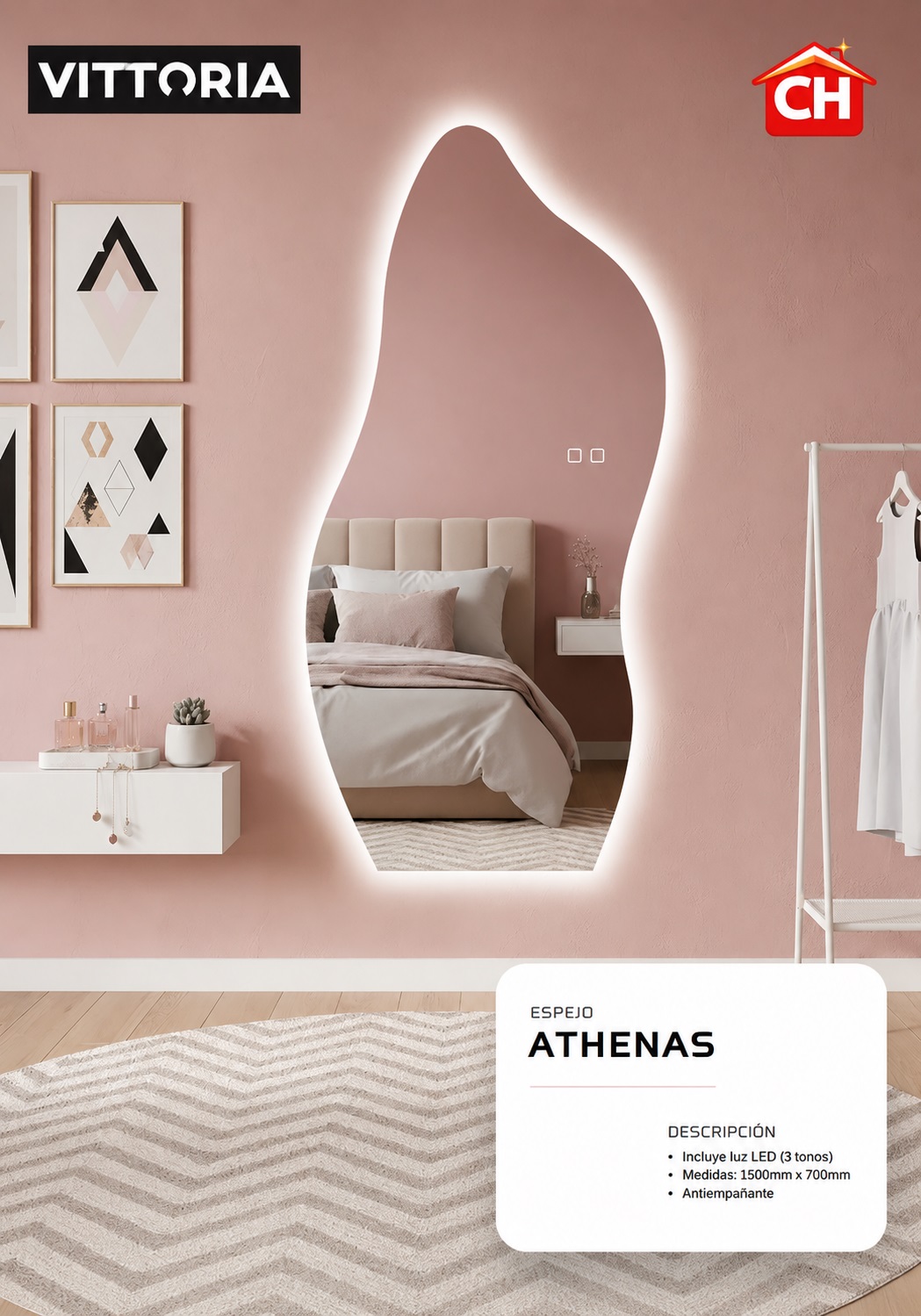ESPEJO DECORATIVO ATHENAS