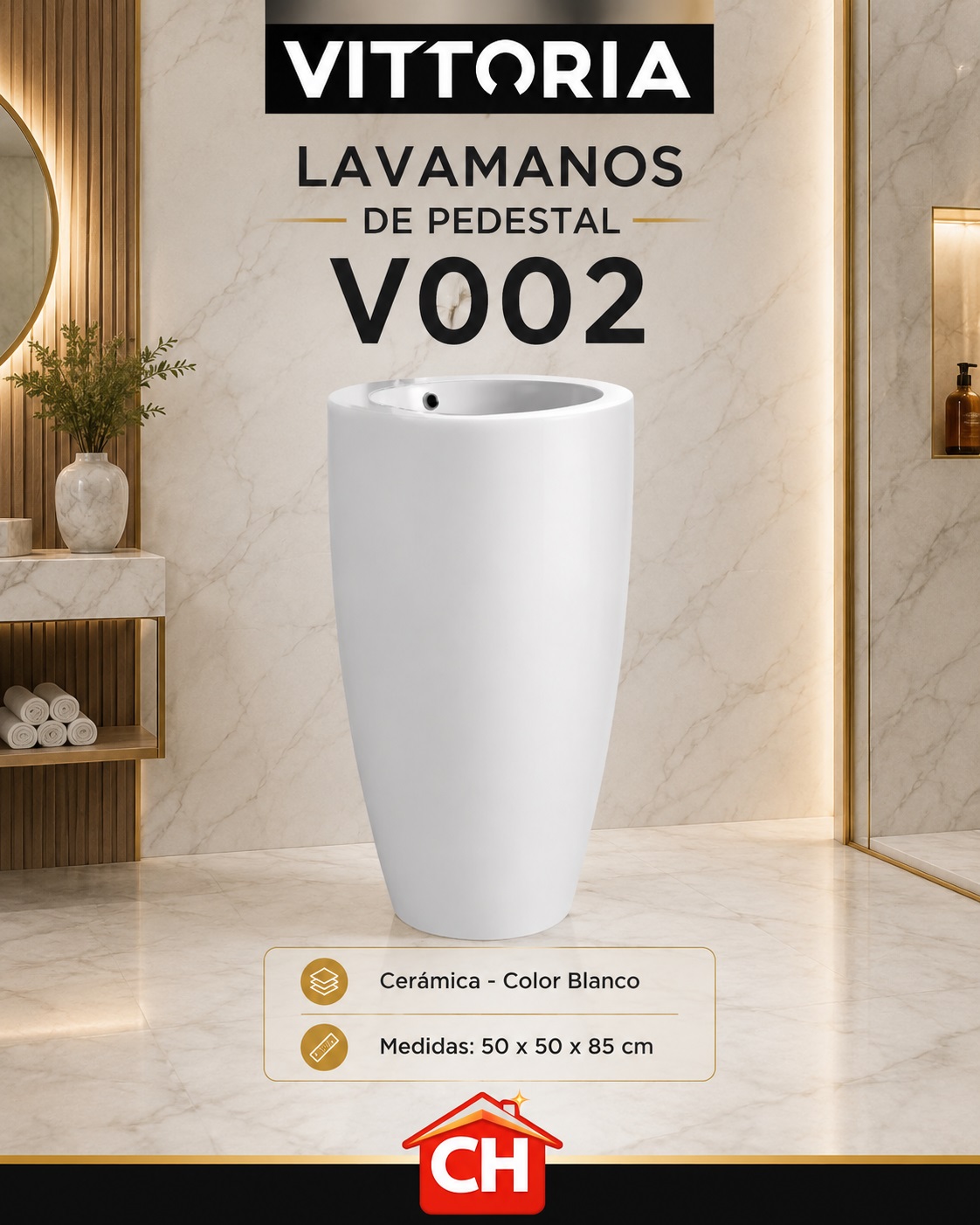 LAVAMANOS DE PEDESTAL V002