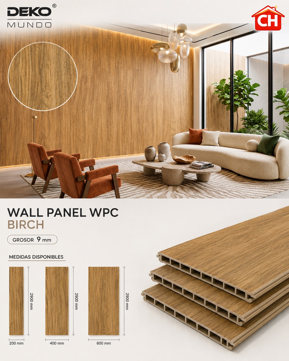 WALL PANEL WPC Birch