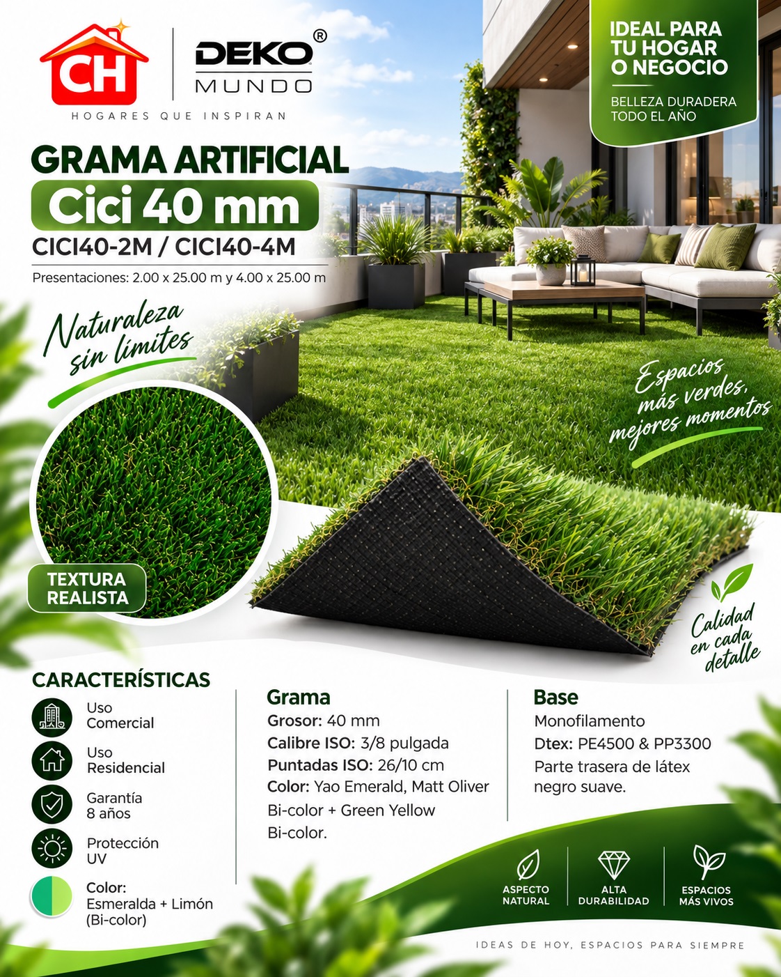 GRAMA ARTIFICIAL Cici 40 mm