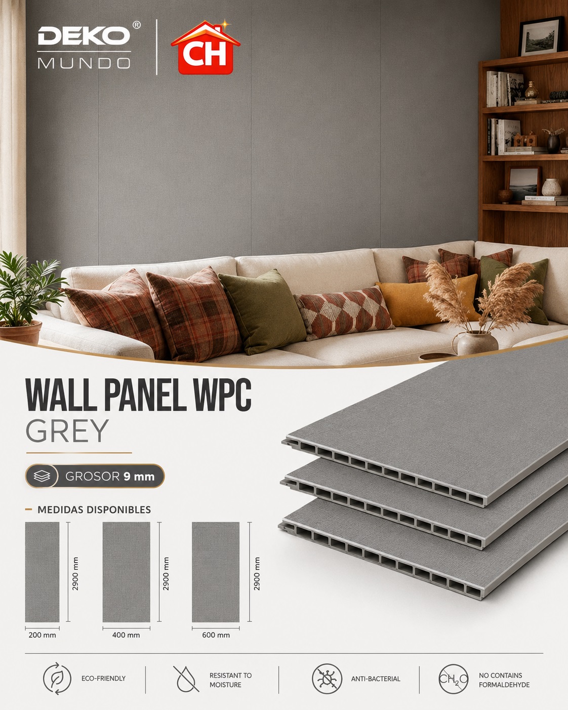 WALL PANEL WPC Grey