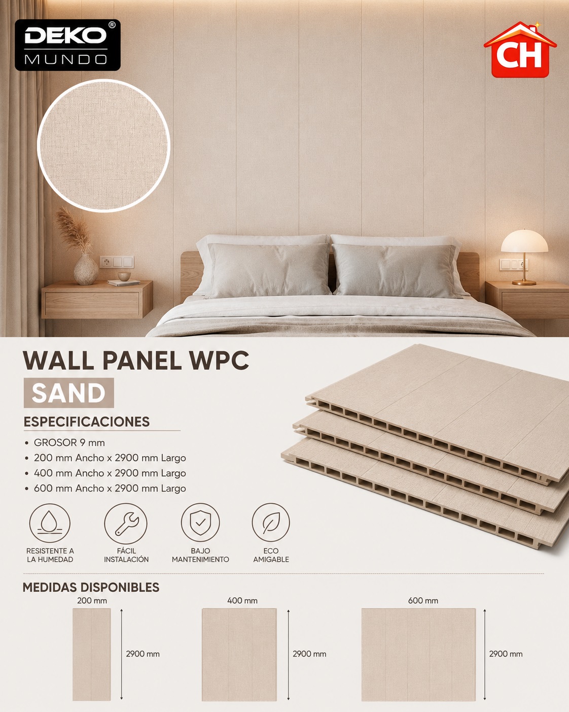 WALL PANEL WPC Sand