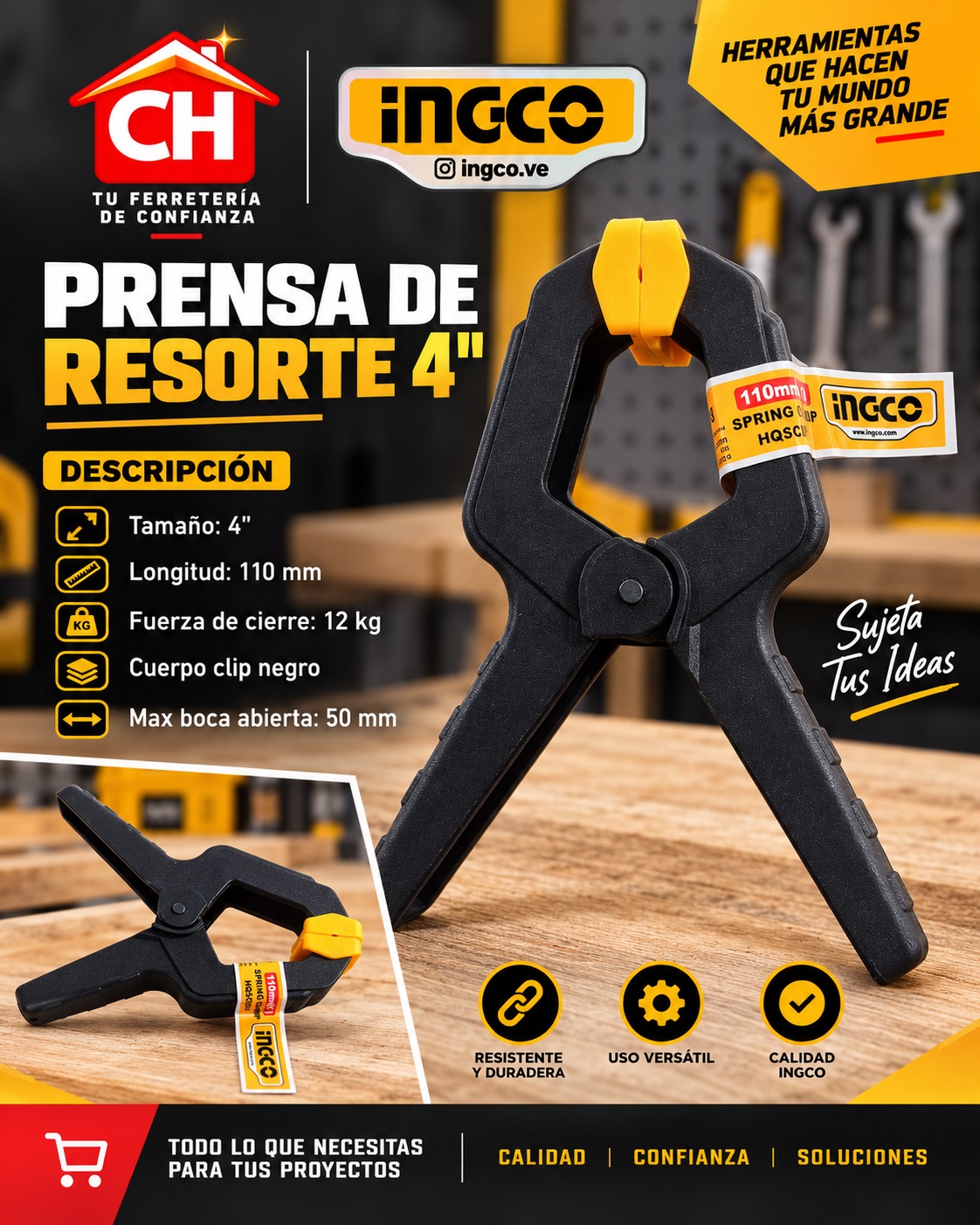 PRENSA DE RESORTE 4"