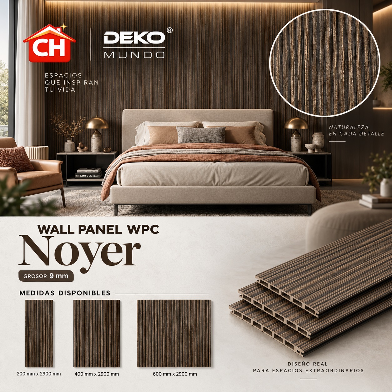 WALL PANEL WPC Noyer