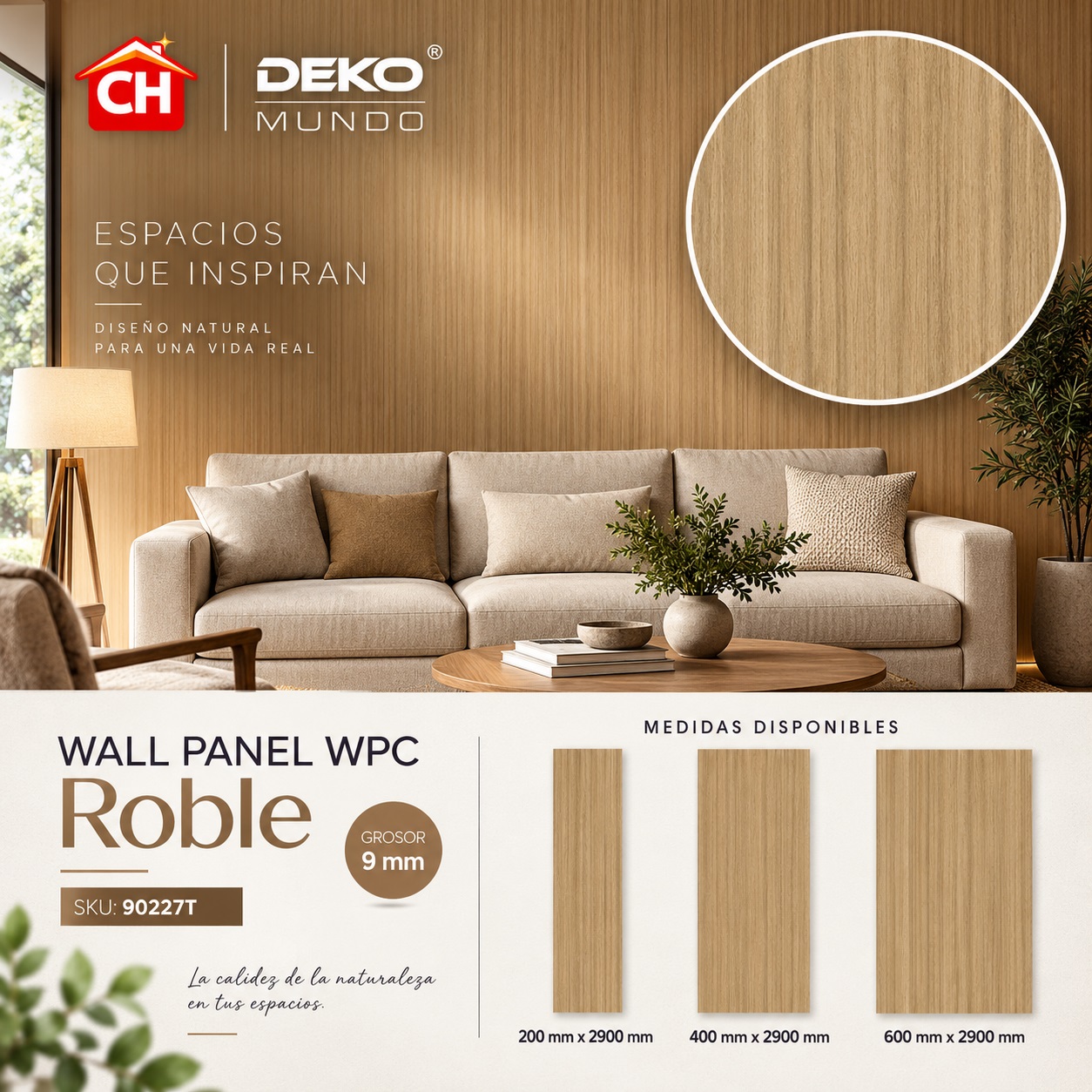 WALL PANEL WPC Roble